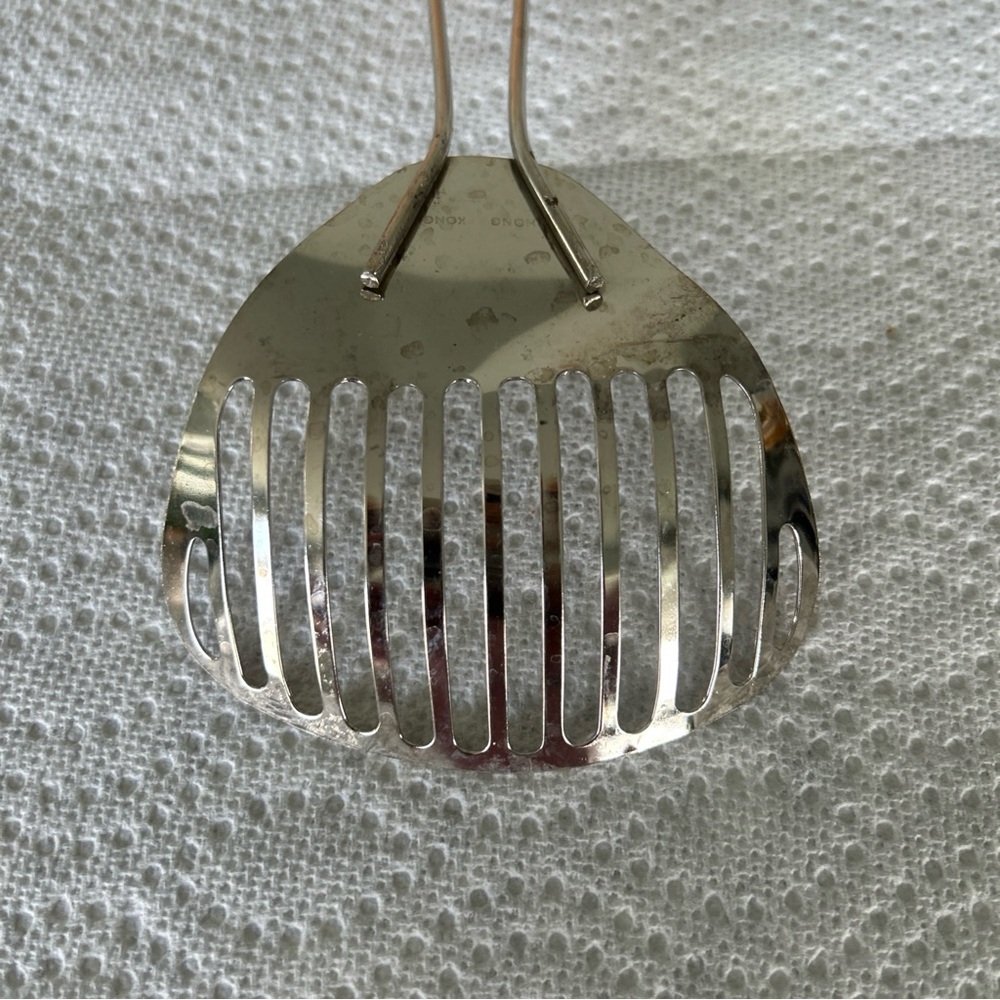 Stainless Steel Slotted Strainer Spatula - Silver - Picture 4 of 6